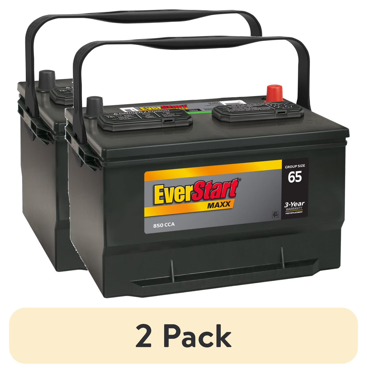 EverStart Maxx Lead Acid Automotive Battery, Group Size 65 12 Volt 850 CCA