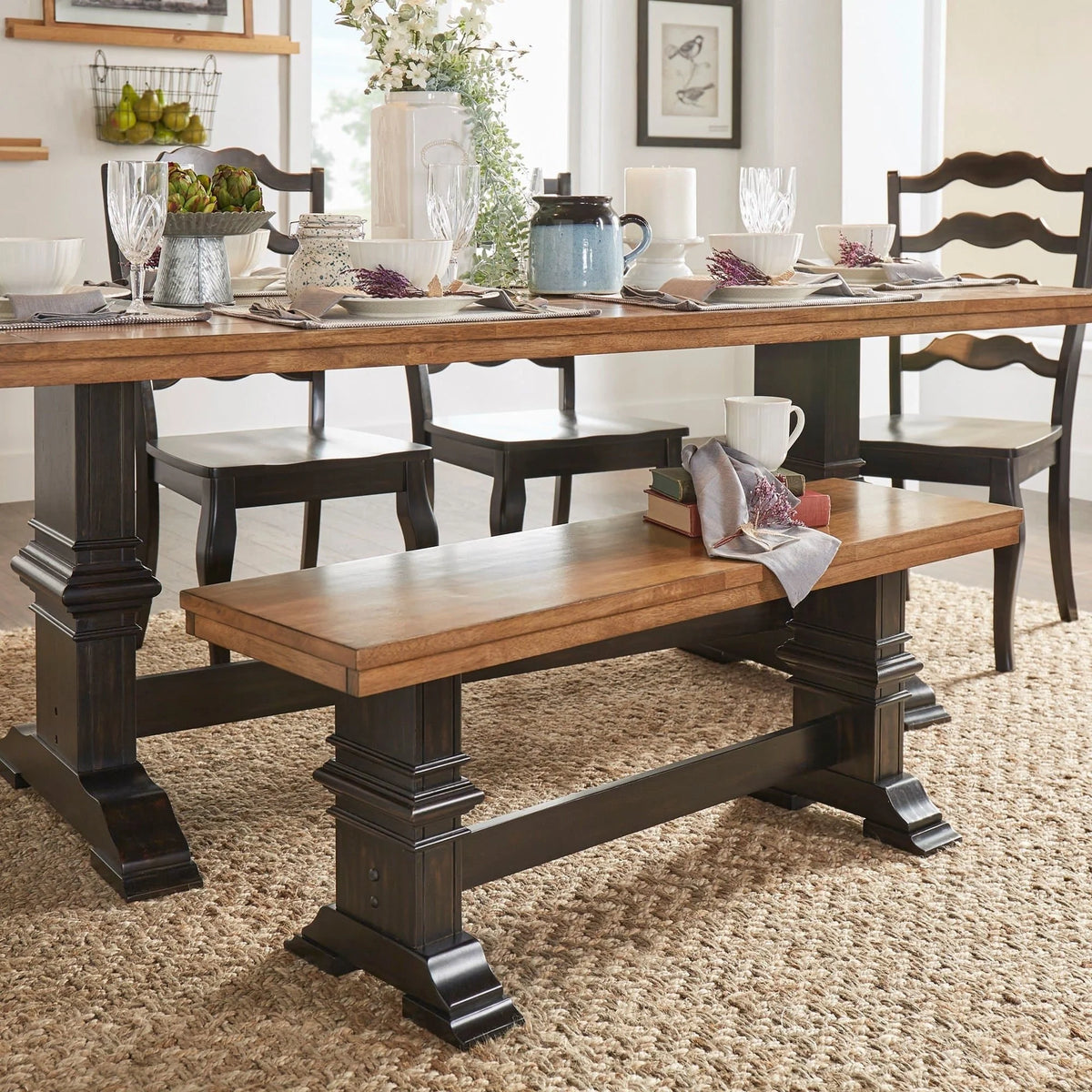 Weston Home Wooden Bench, Oak
