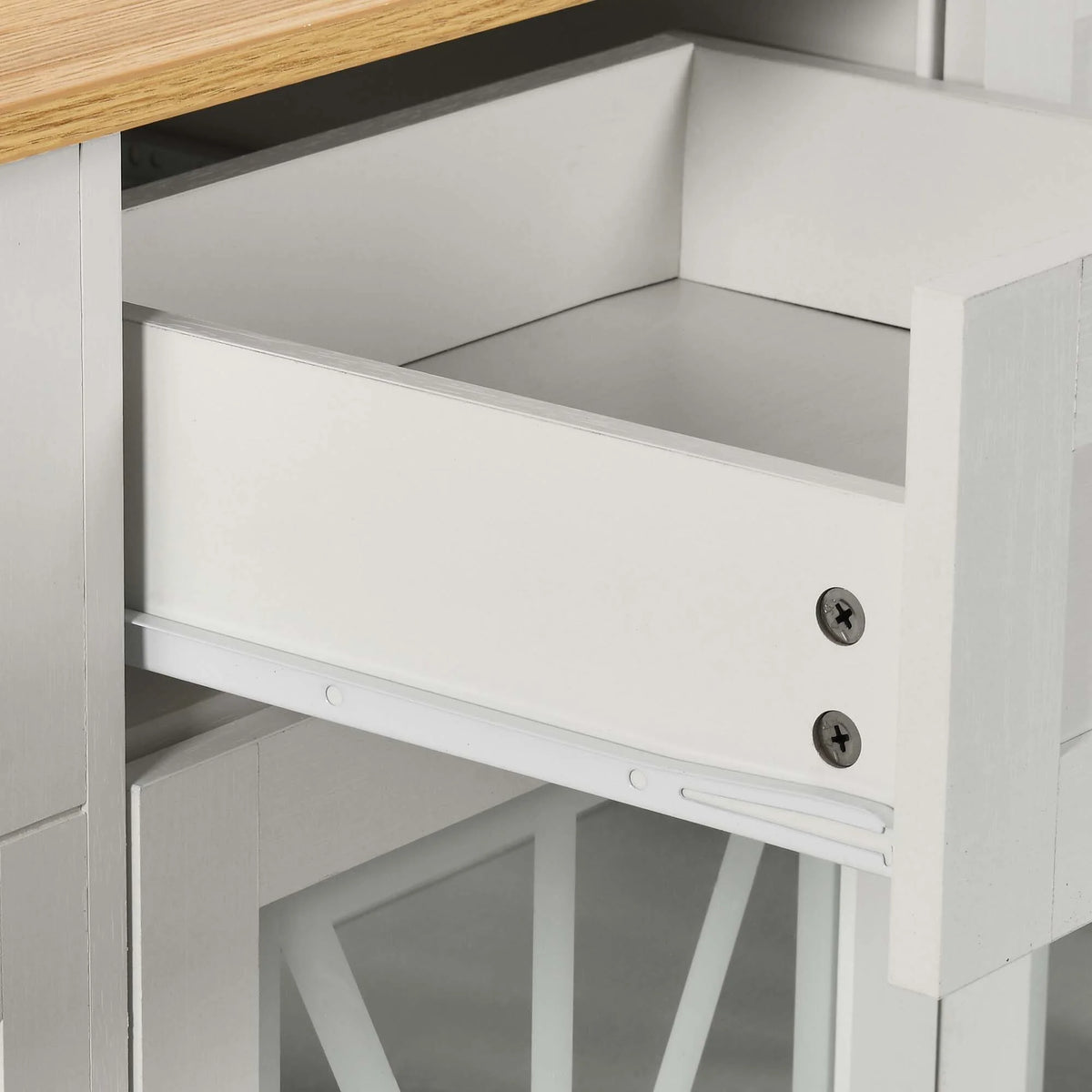 DEXTRUS Kitchen Island with Seating & Drop Leaf, Kitchen Island on Wheels with Doors & Drawers, White