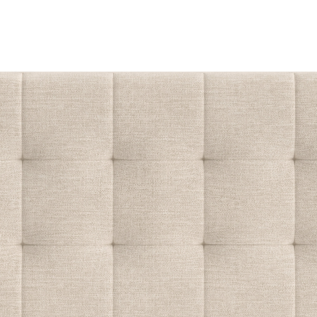 Mainstays Hillside Square Tufted Upholstered Full Platform Bed, Ivory Fabric