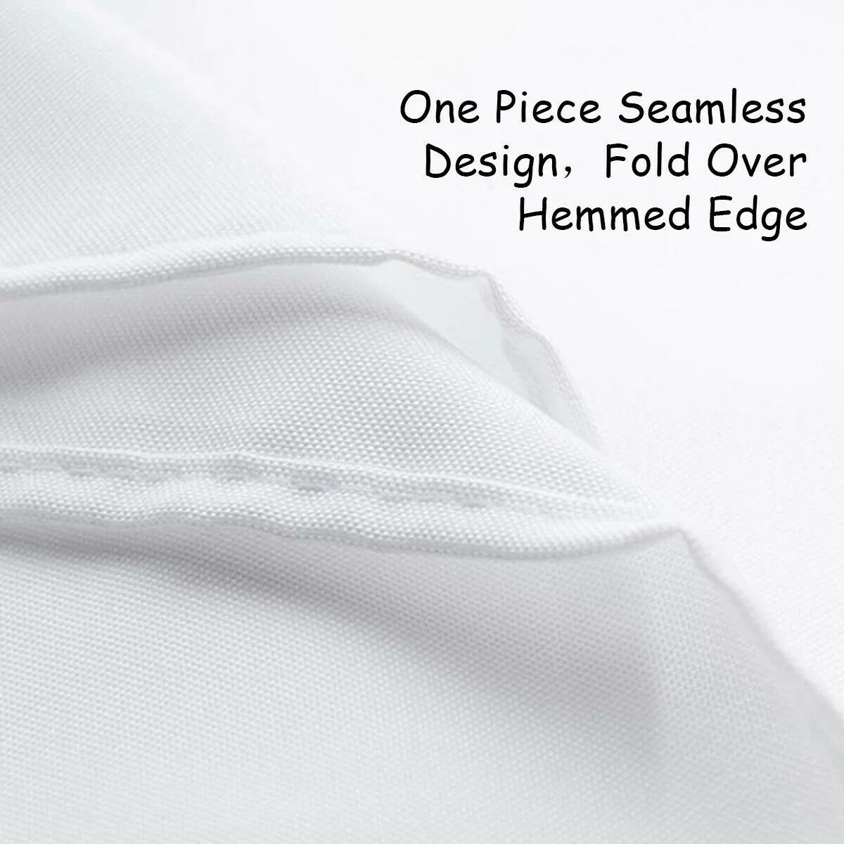 Costway 10 pcs 120'' Round Tablecloth Polyester For Home Wedding Restaurant Party White