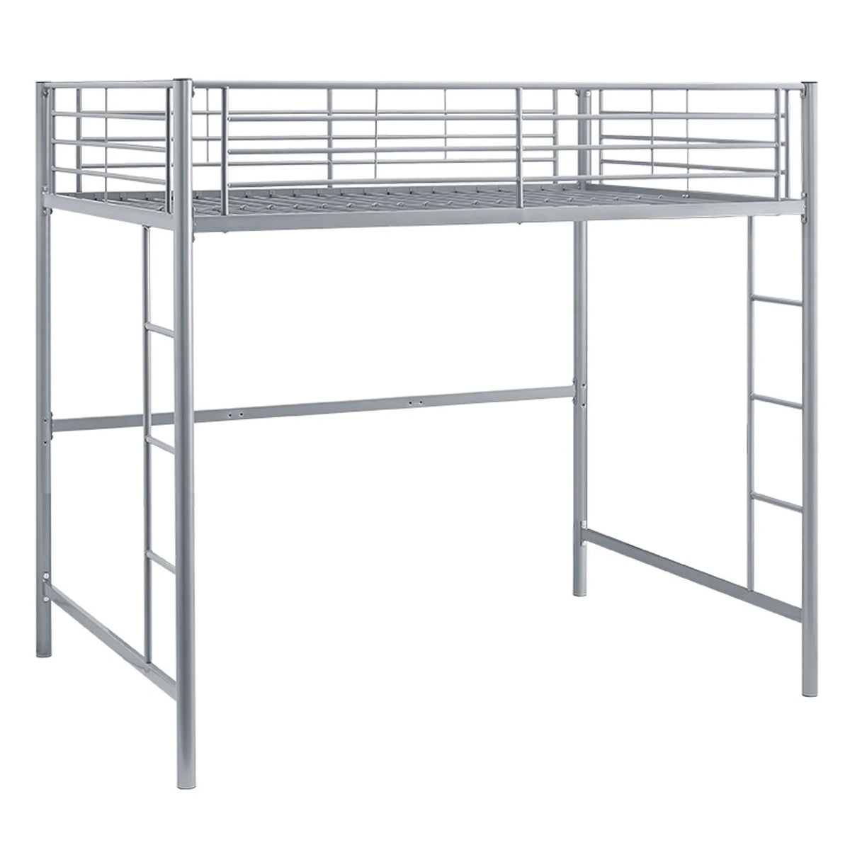 Walker Edison Sunset Modern Powder-Coated Steel Metal Full Loft Bunk Bed - Black