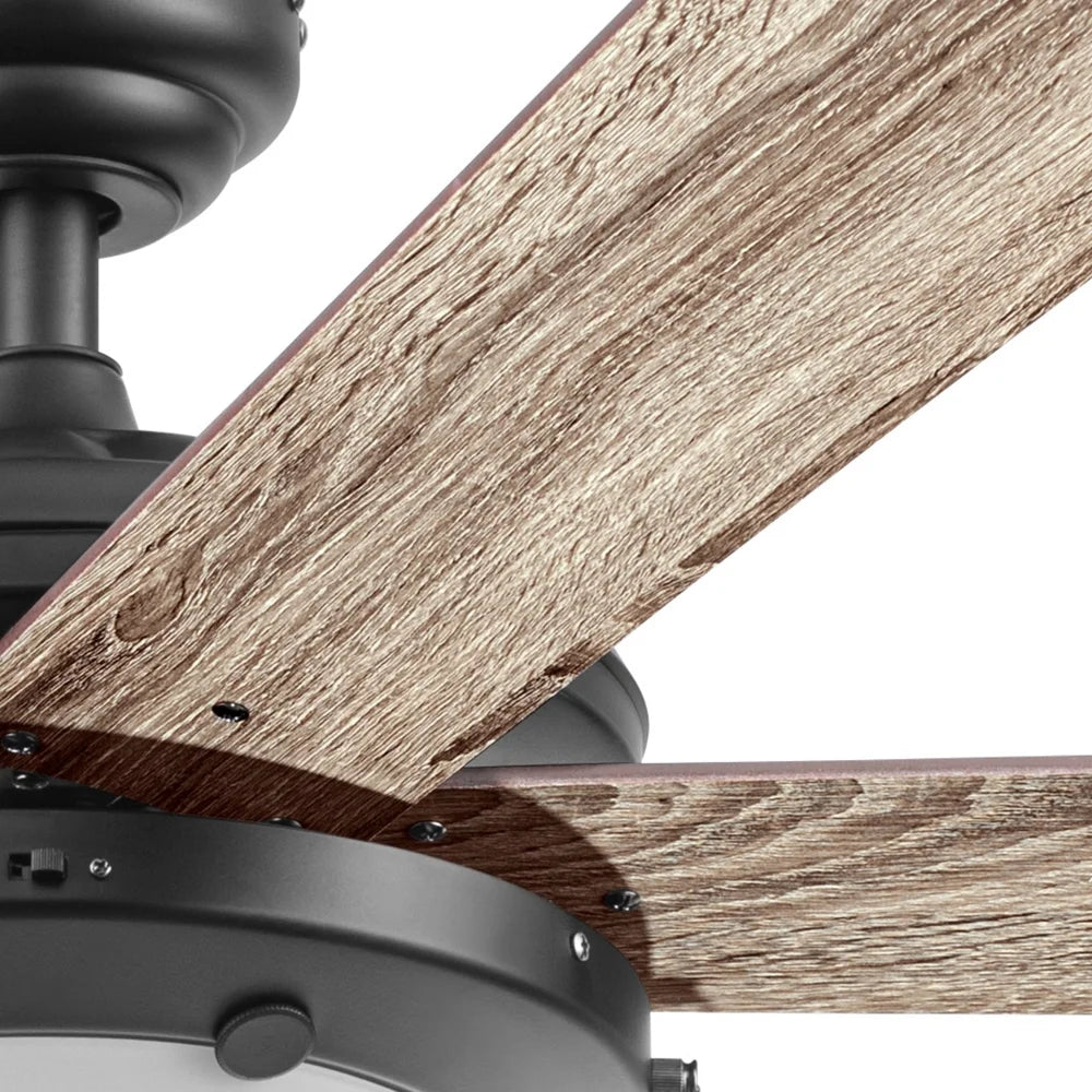 Mainstays 52" Transitional Satin Nickel Indoor Ceiling Fan with Light, Pull Chain Control & Reverse Airflow
