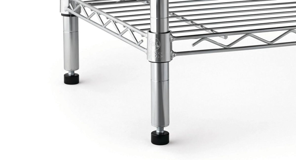 Hyper Tough Steel 3-Tier Storage Shelf Unit 30.6"H x 23.2"W x 13.4"D, 750lb Total Capacity, Chrome