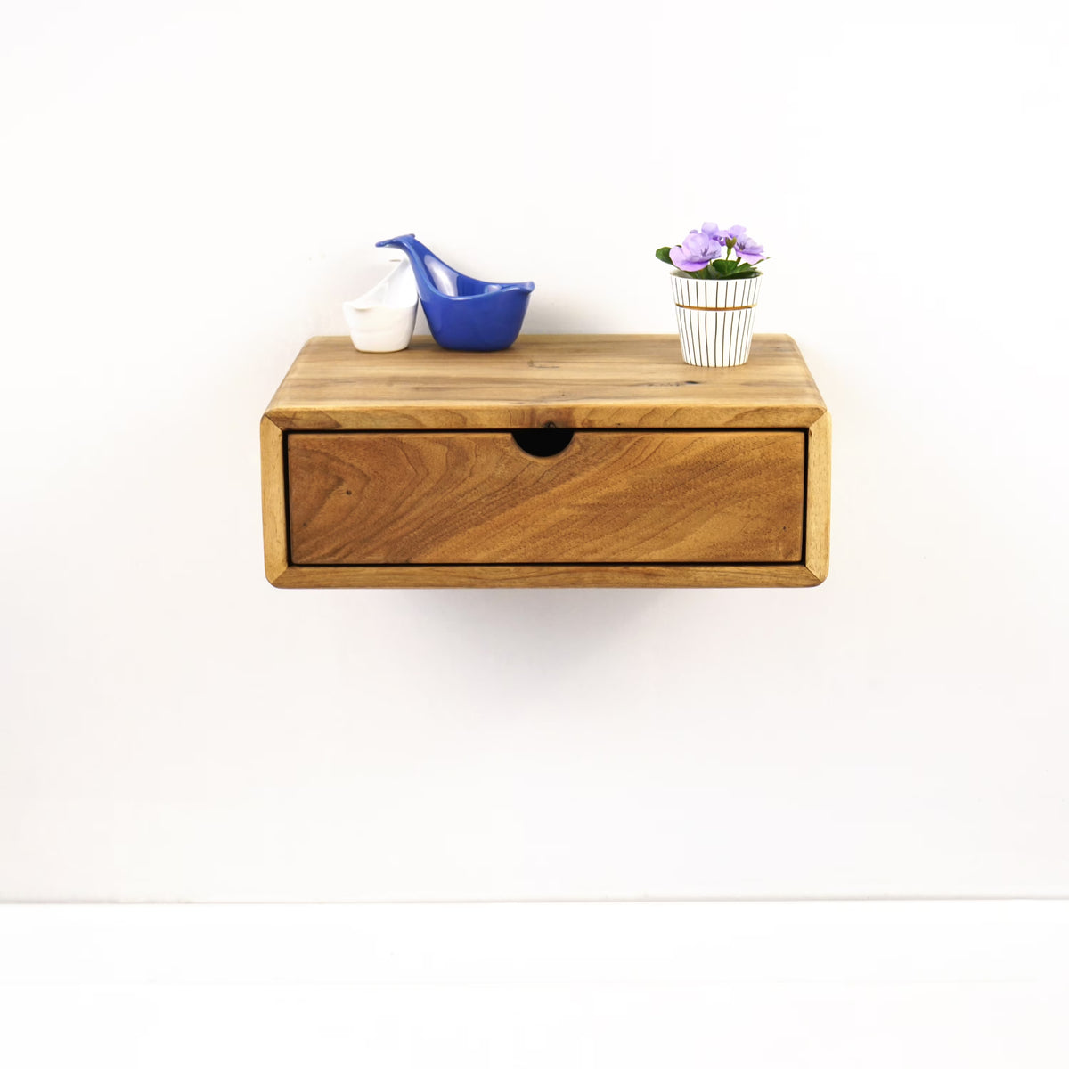 Ultimate Premium Products Floating Walnut Nightstand - Small