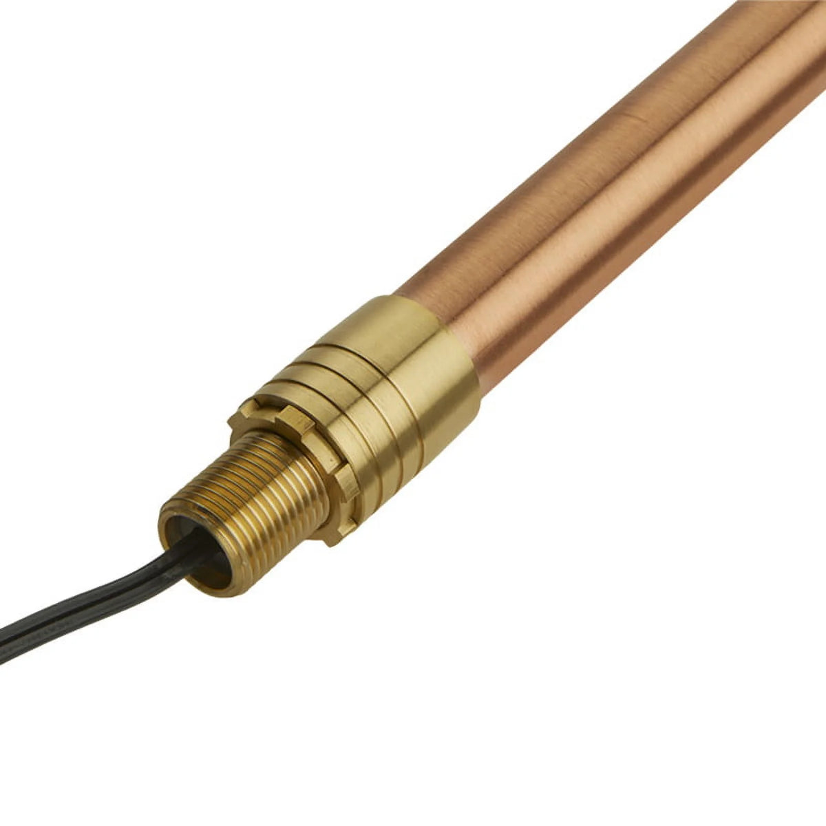 VOLT Flat Hat 12V Brass Path Light (7" Shade, 25" Tall)