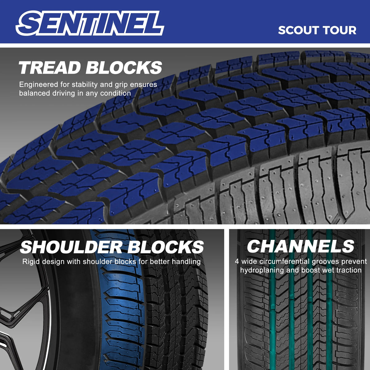Sentinel SHIELD TOUR 215/60R16 95H All Season Passenger car Tire 215/60/16 (Tire Only)