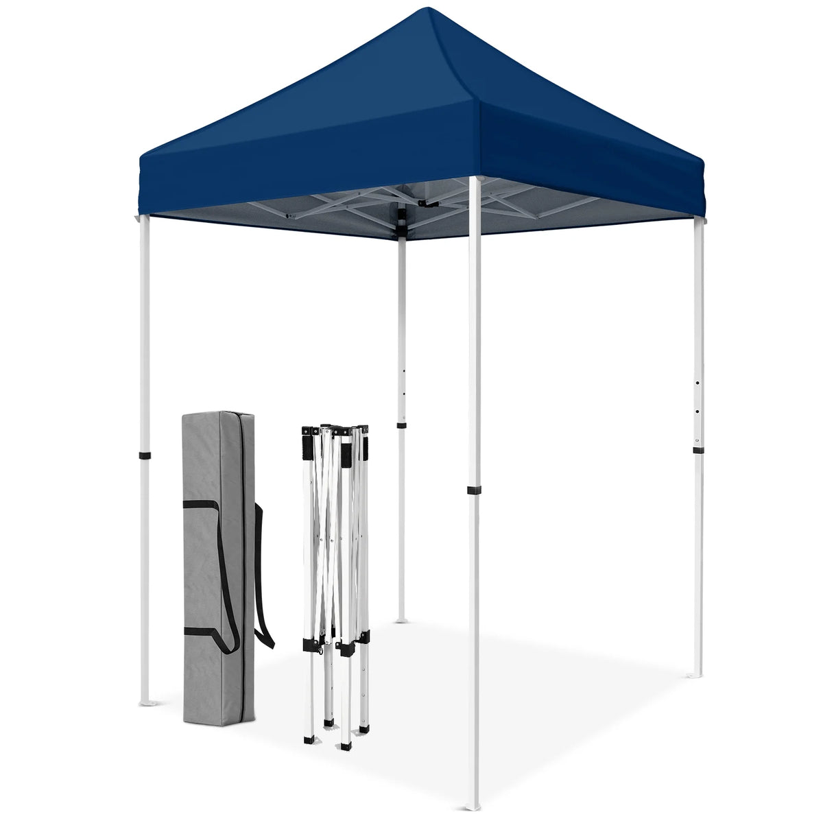 INTER HUT 5x5 Outdoor Pop up Canopy Gazebo, Instant Easy Set up Outdoor Canopy Commercial Fair Shelter, Beige