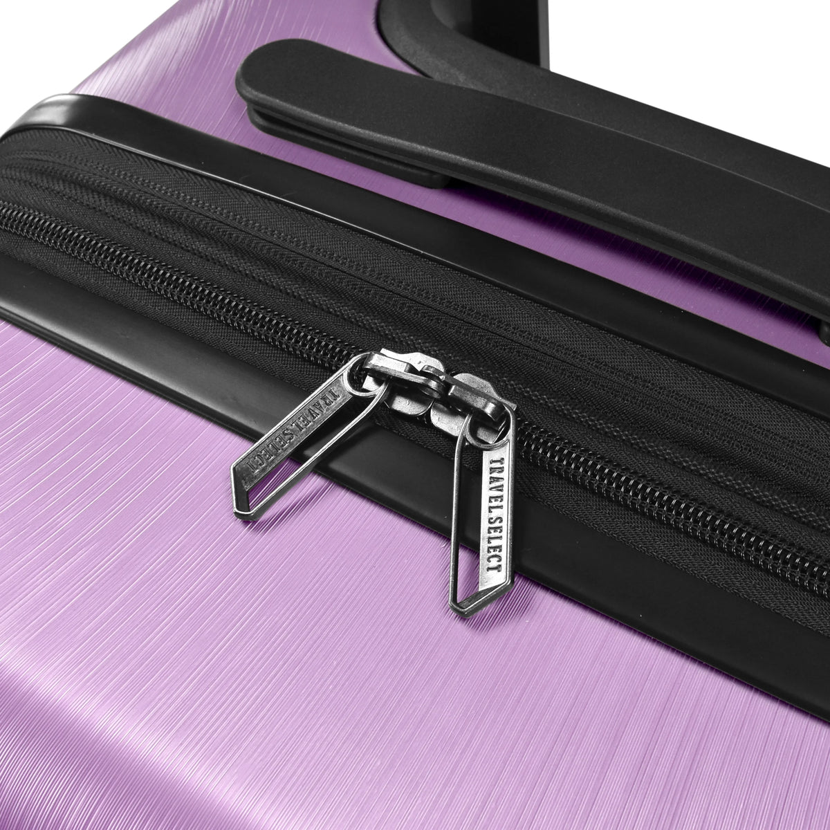 Travel Select Sunny Side Hardside Spinner Luggage with Spinner Wheels, Lavender, 26" Medium Checked