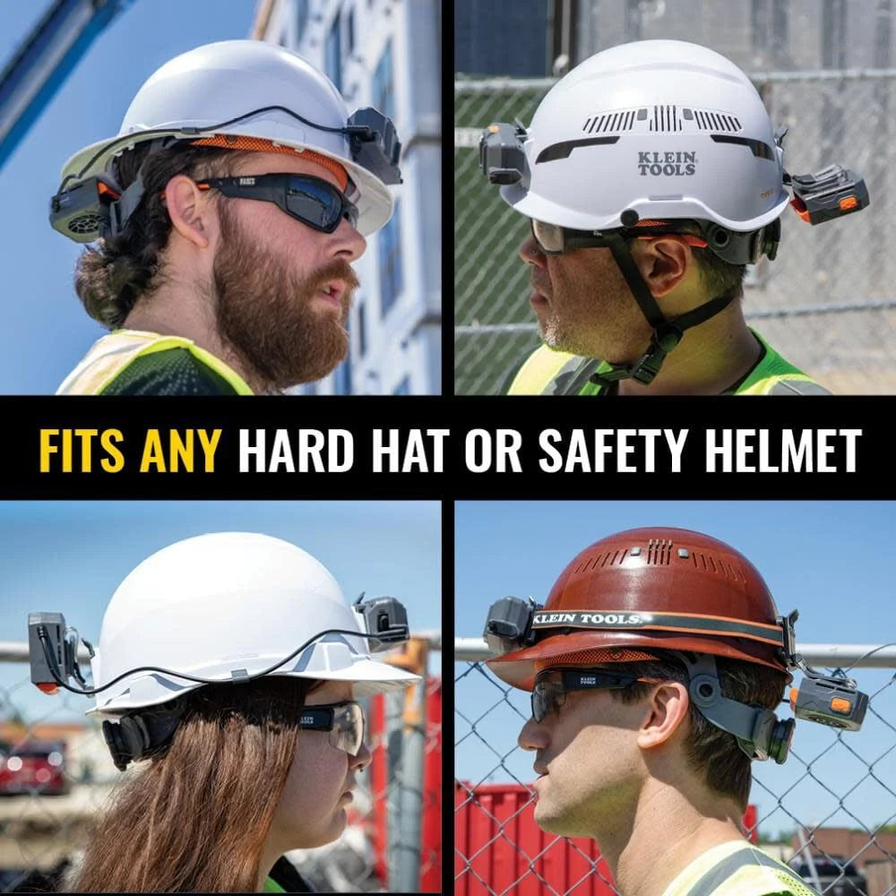 Klein Tools Karbn Hard Hat, Gray And Silver And Turbo Fan Set