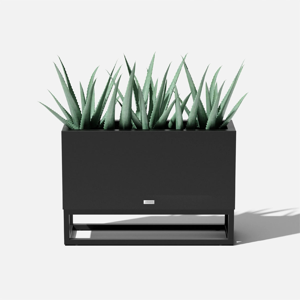 Veradek Block Series Raised Long Box Plastic Planter - (32 in., Black)
