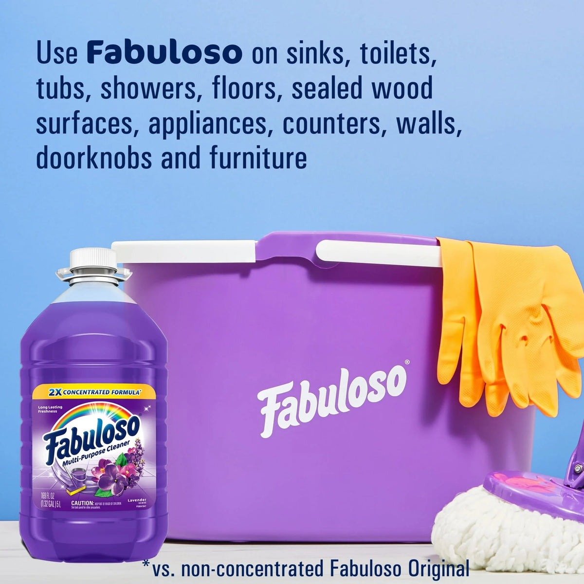 Fabuloso Multi Surface All Purpose Floor Cleaner, Lavender Scent, 169 fl oz