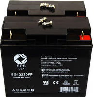 SPS Brand 12V 22Ah Replacement Battery (SG12220FP) for Panasonic LCR12V17CP scooter (2 Pack)