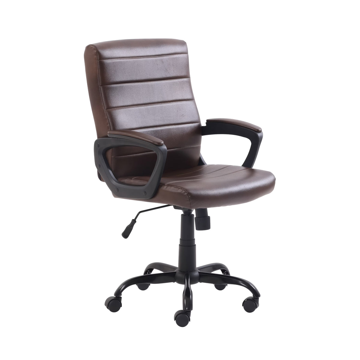 Mainstays Bonded Leather Mid-Back Manager's Office Chair, Gray, Adult