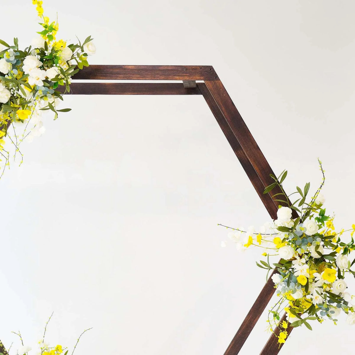 Efavormart 7FT Rustic Square Wedding Arch Wooden Backdrop Stand, Wedding Ceremony Arch - Brown