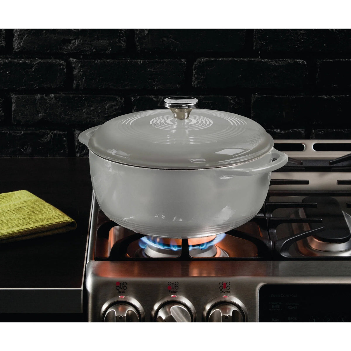 Lodge Cast Iron 4.5 Quart Enameled Dutch Oven, Blue