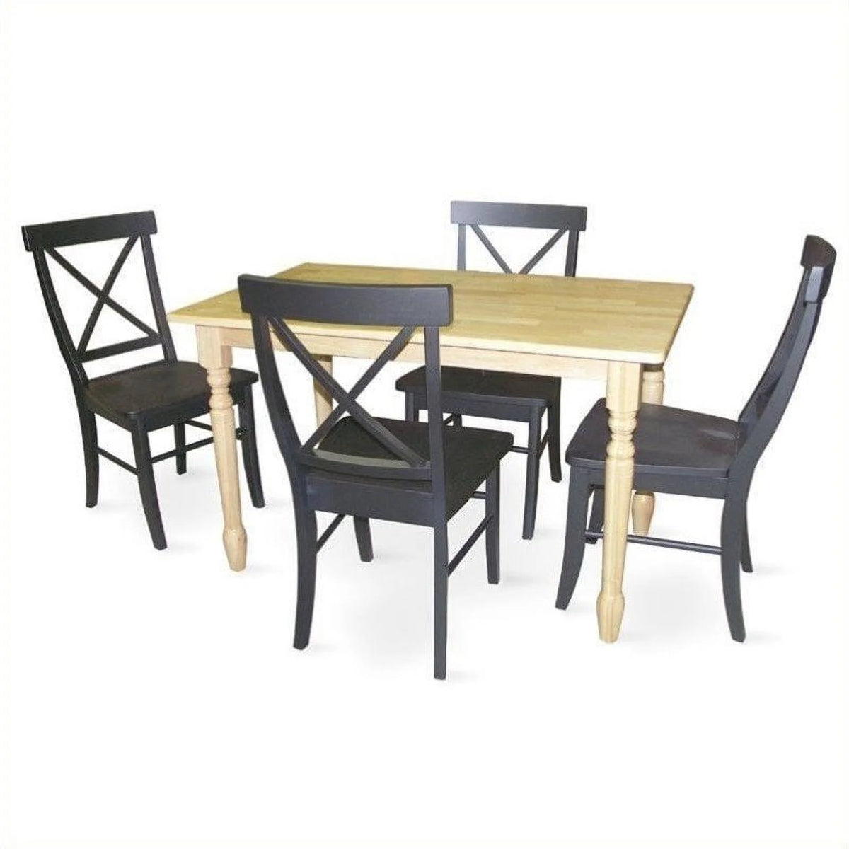 3048 Table with 4 Chairs, Multiple Finishes