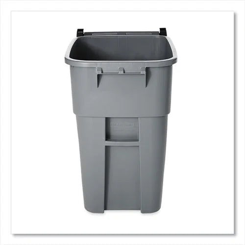 Rubbermaid Commercial Brute Rollout Container Square Plastic 50gal Gray 9W27GY