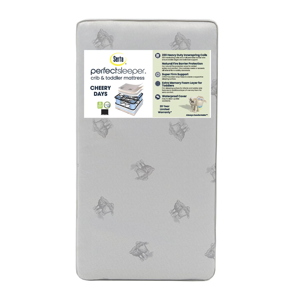 Serta Perfect Sleeper Cheery Days Crib and Toddler Mattress