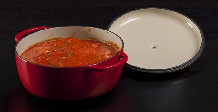Lodge Cast Iron 4.5 Quart Enameled Dutch Oven, Blue