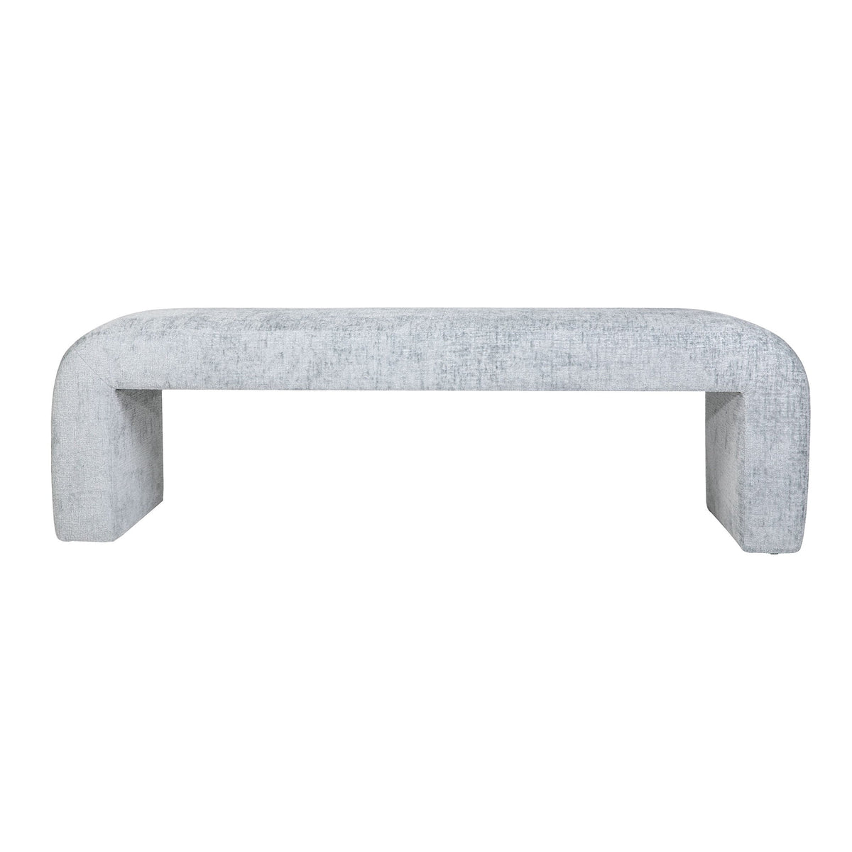 Jofran Sophia Modern Luxury Curved Upholstered Jacquard Bench - Small