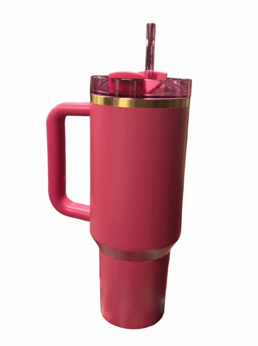 Starbucks X Stanley 2024 Holiday Berry Pink Glitter with Gold Trimming (40oz) Tumbler