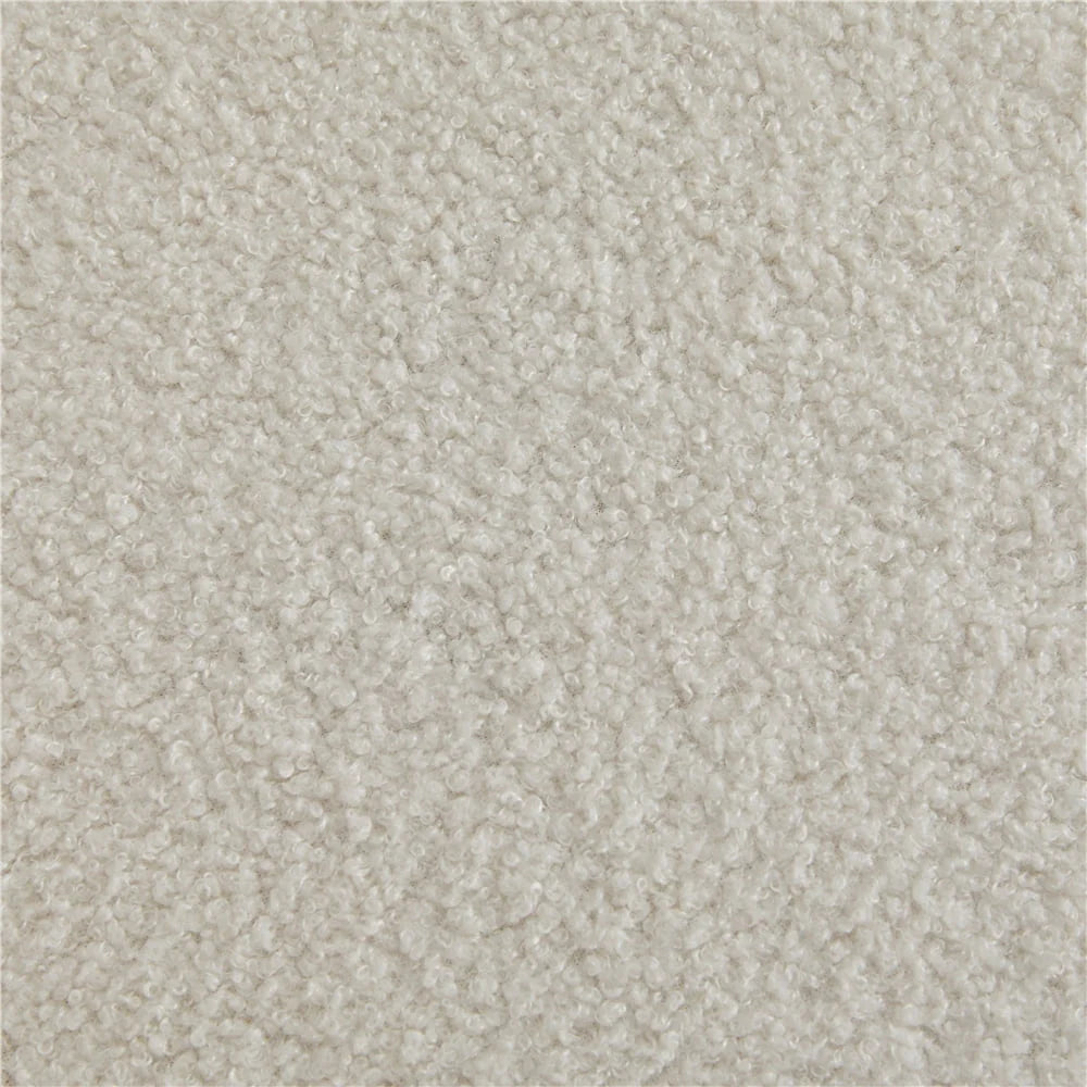 Yaheetech Upholstered Boucle Barrel Accent with Adjustable Headrest,White