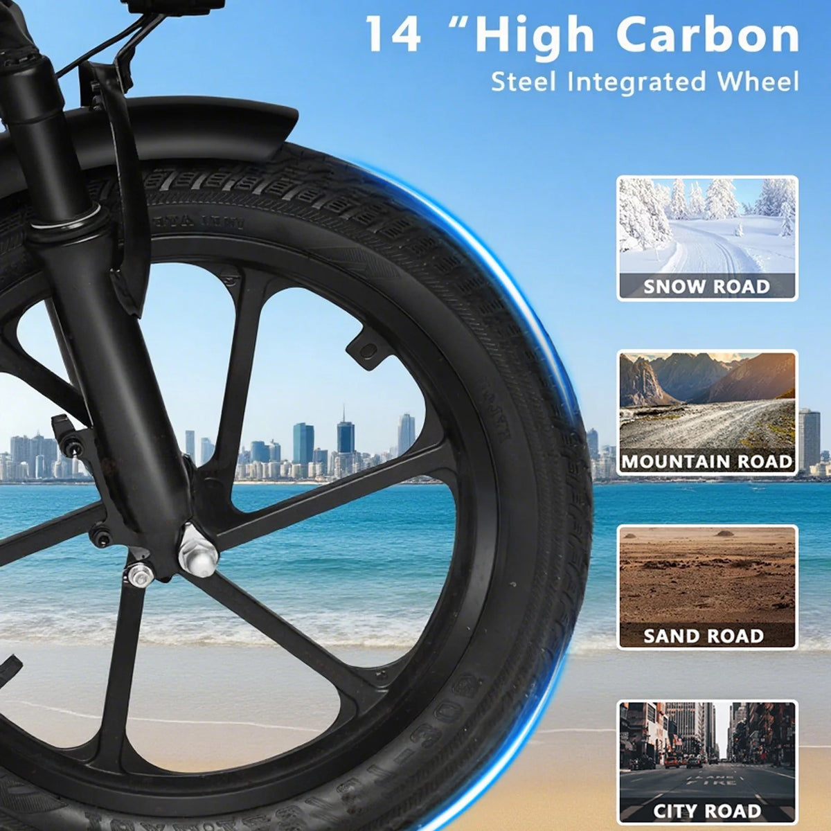 Bycyla Electric Bike for Adults,500W Brushless Motor Ebike with 12Ah Removable Battery,Multi-Shock Absorption,Commuter Electric Bicycle