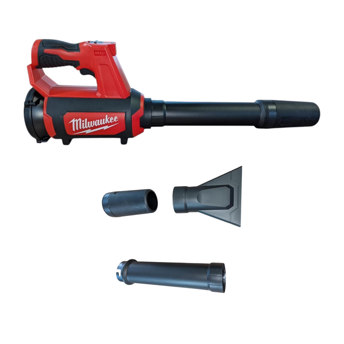 Milwaukee 0852-20 M12 Compact Spot Blower �C Cordless Jobsite Blower with 175 CFM, Variable Speed, & Nozzles for Cleanup (Bare Tool)