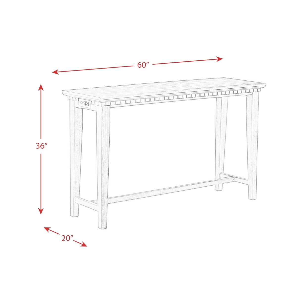 Picket House Furnishings Drew Multipurpose Bar Table Set
