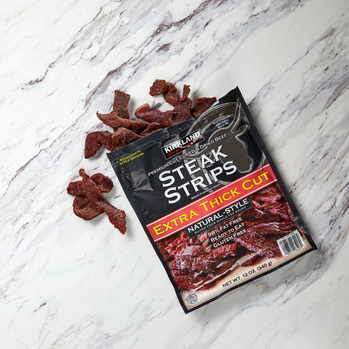 Kirkland Signature Premium Extra Thick Steak Strips, 12 oz