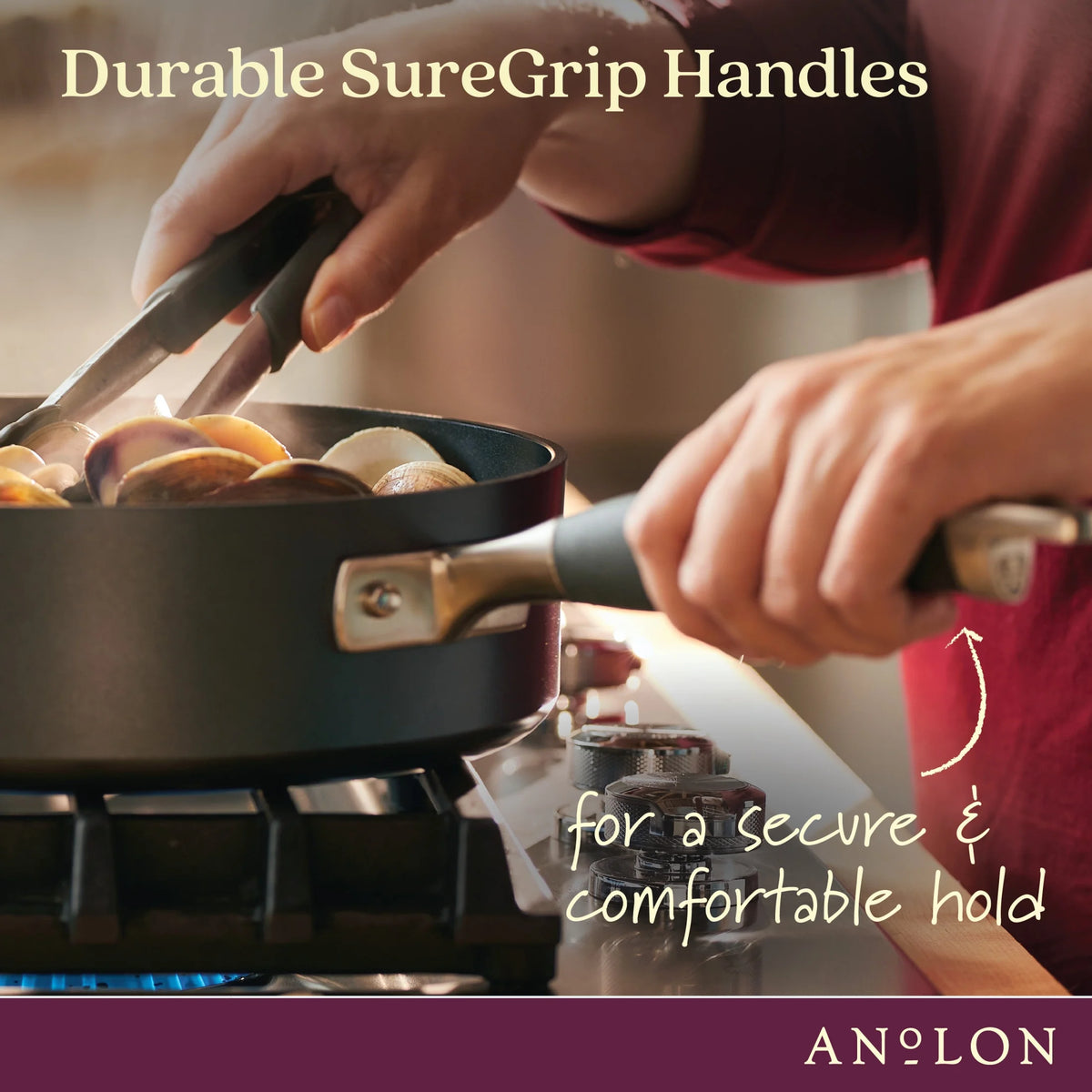 Anolon Advanced Home 11 Piece Hard-Anodized Nonstick Cookware Set, Moonstone