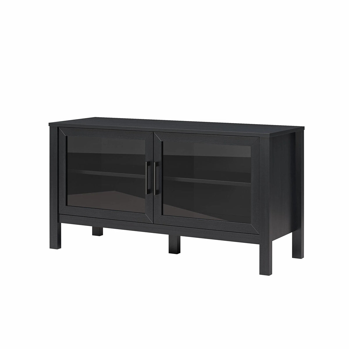Mainstays Glass Door TV Stand for TVs up to 55", Spring Pine