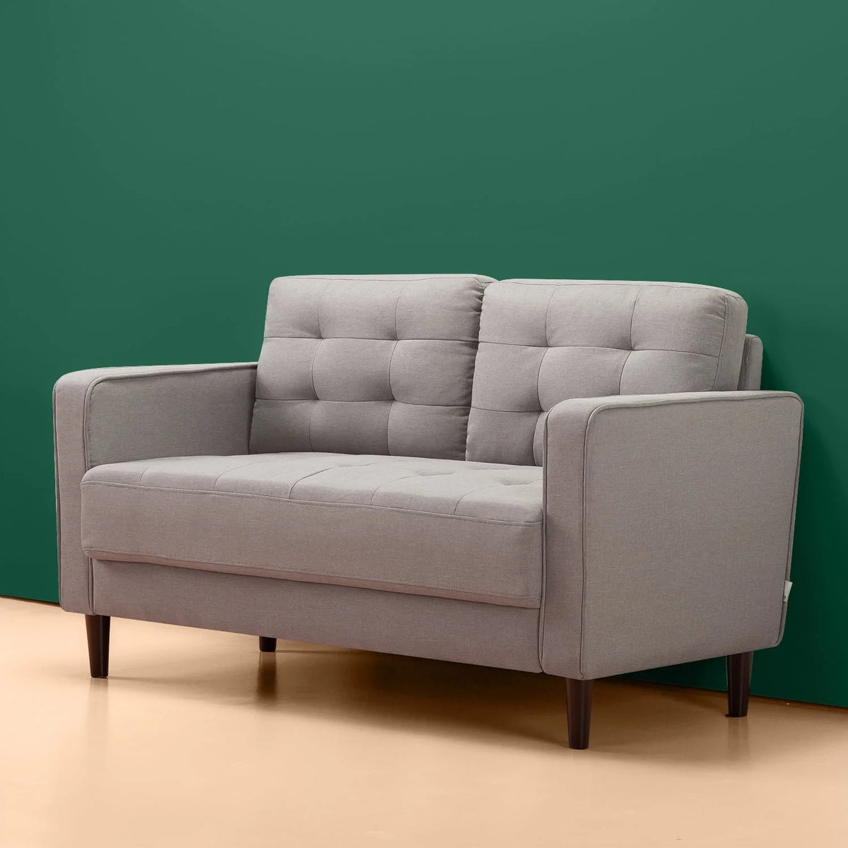 Zinus Benton 2-Seater Loveseat, Stone Grey