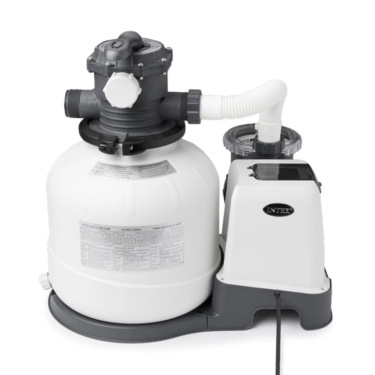 Intex 26647EG 2800 GPH Above Ground Pool Sand Filter Pump with Automatic Timer