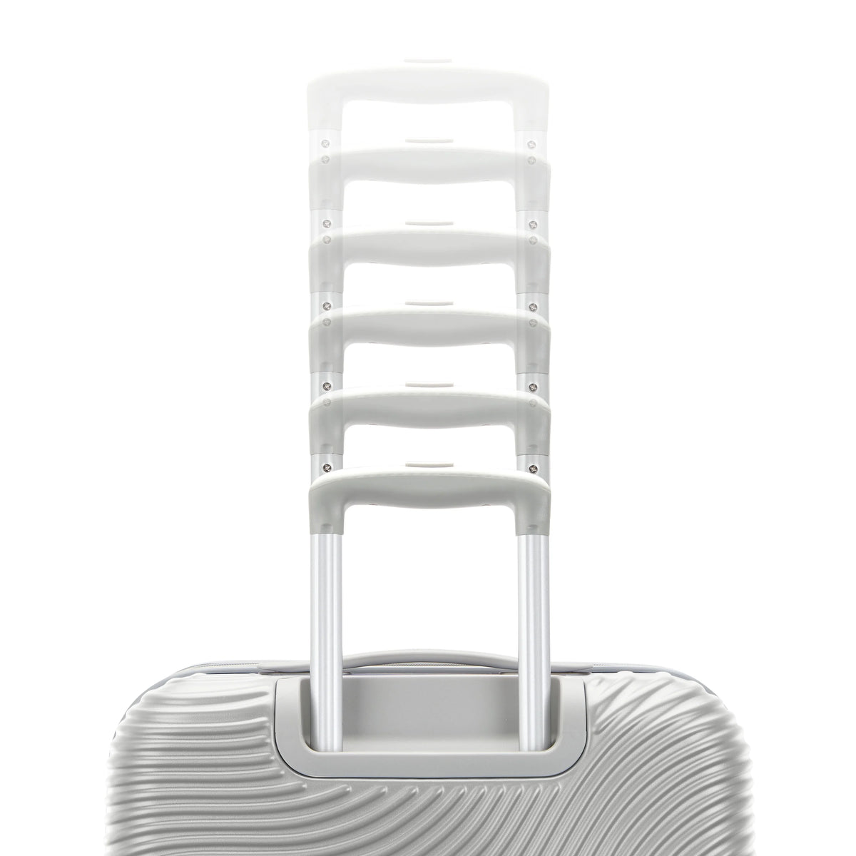 American Tourister Color Waves Medium Checked Suitcase with Spinner Wheels - Silver