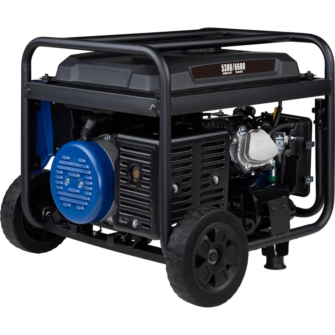 Westinghouse 6600 Peak Watt Electric Start Portable Gas Powered Generator with CO Sensor and Wheel Kit