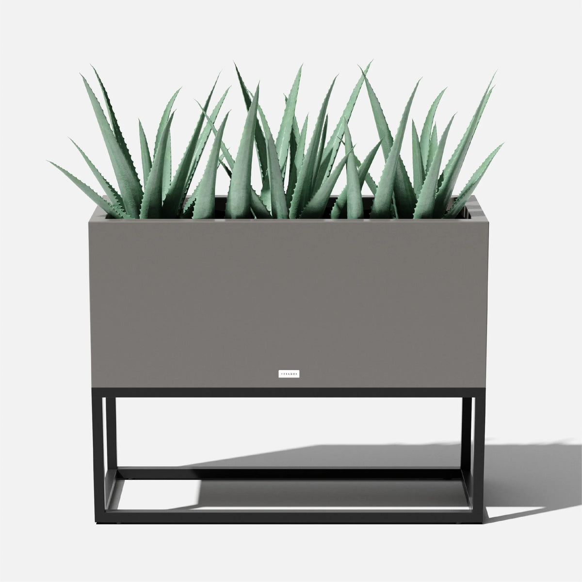 Veradek Block Series Raised Long Box Plastic Planter - (32 in., Black)