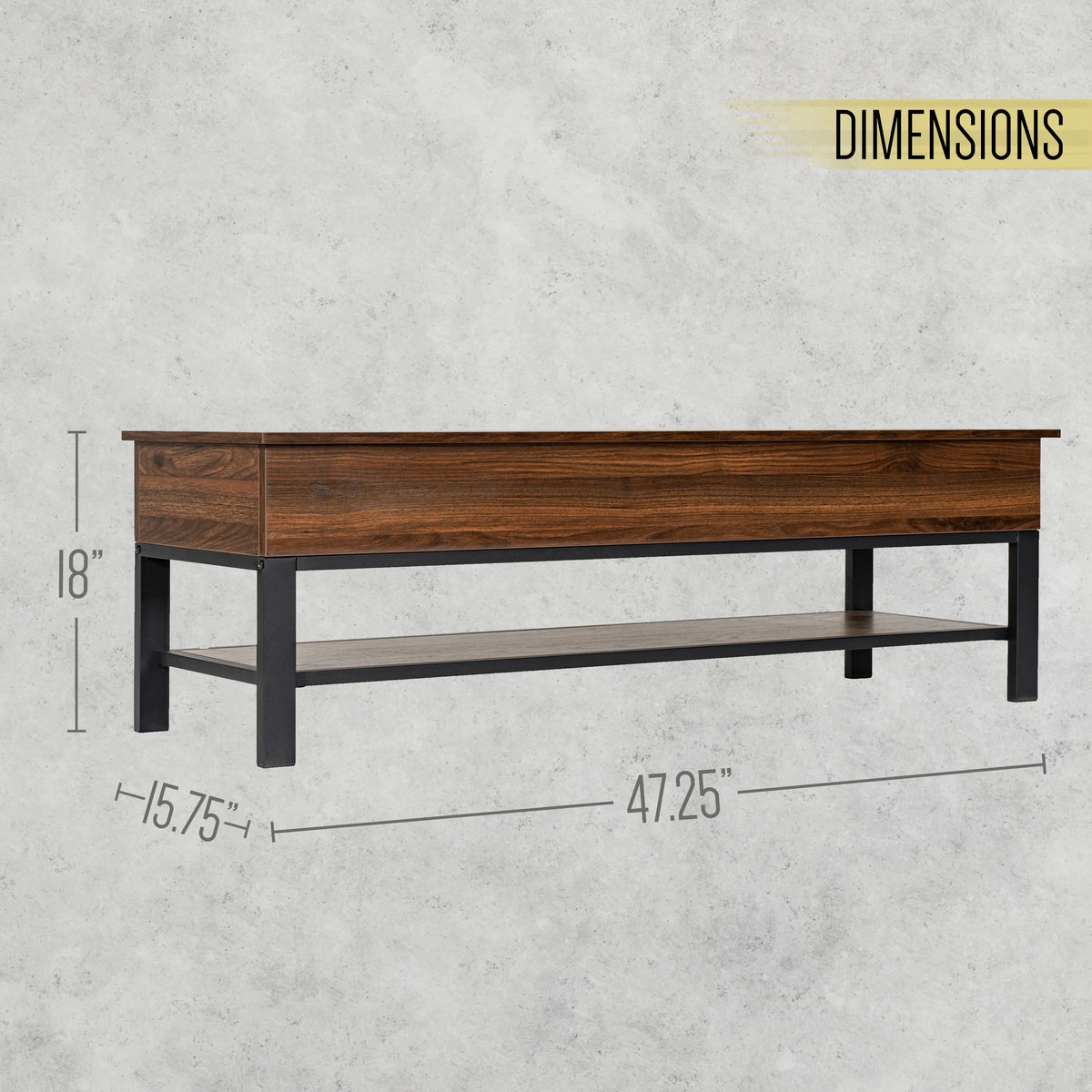 HBCY Creations Farmhouse Entryway Bench, Rustic Oak
