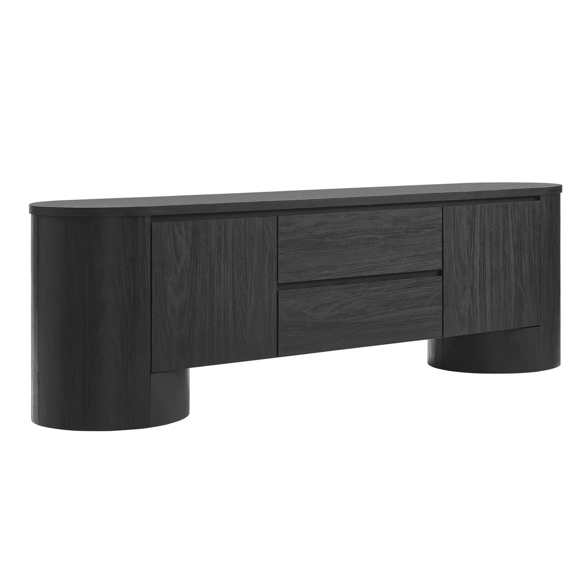 Modway Duval  71 Inch Oval  TV Cabinet in Black by Modway