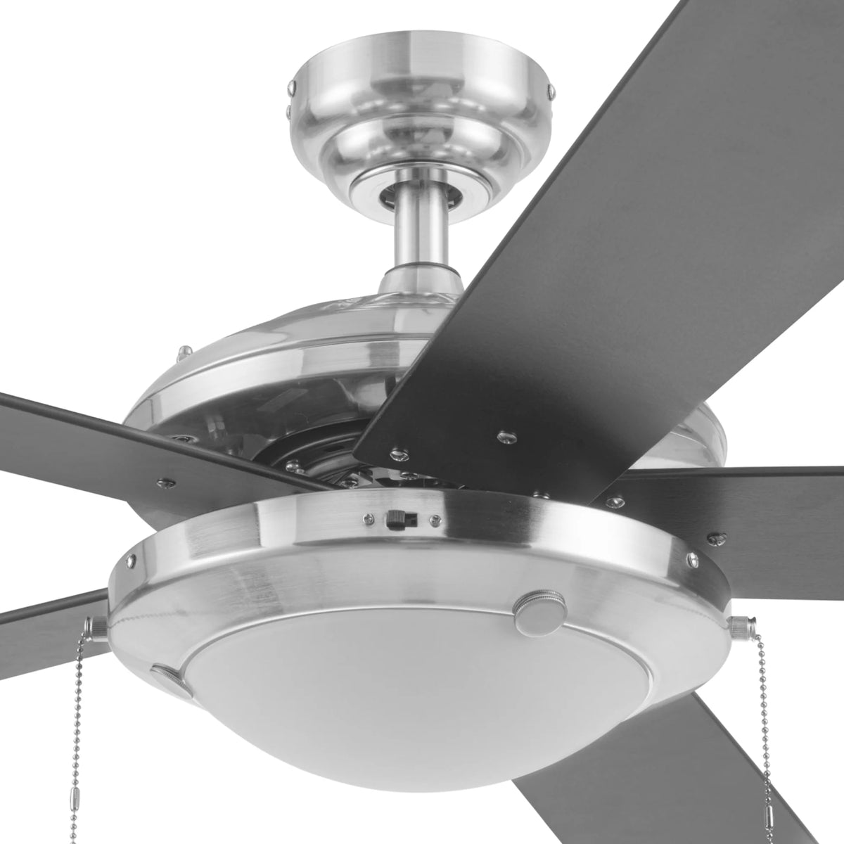 Mainstays 52" Transitional Satin Nickel Indoor Ceiling Fan with Light, Pull Chain Control & Reverse Airflow