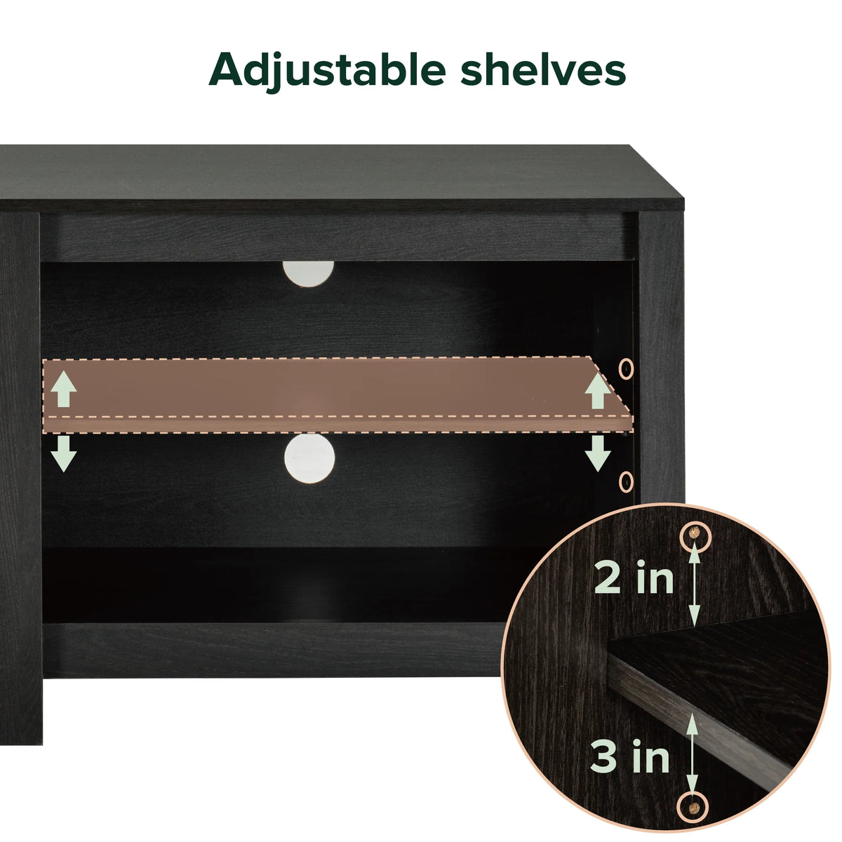 Zinus Camden TV Stand for TVs up to 65", Espresso