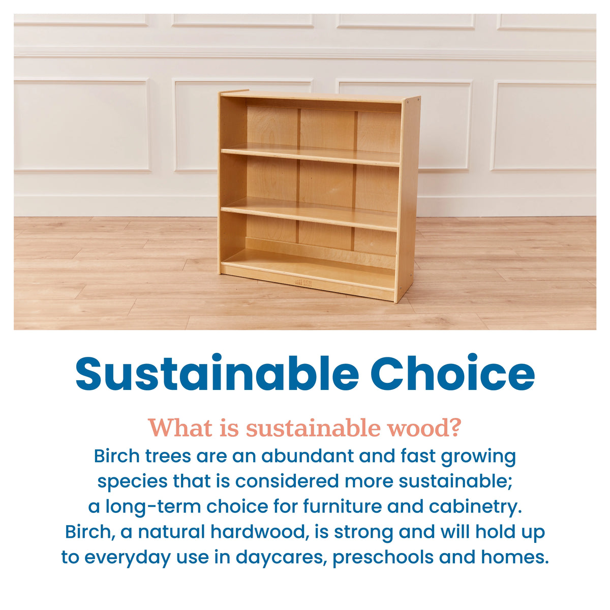 ECR4Kids Classic Bookcase, 36in, Grey Wash