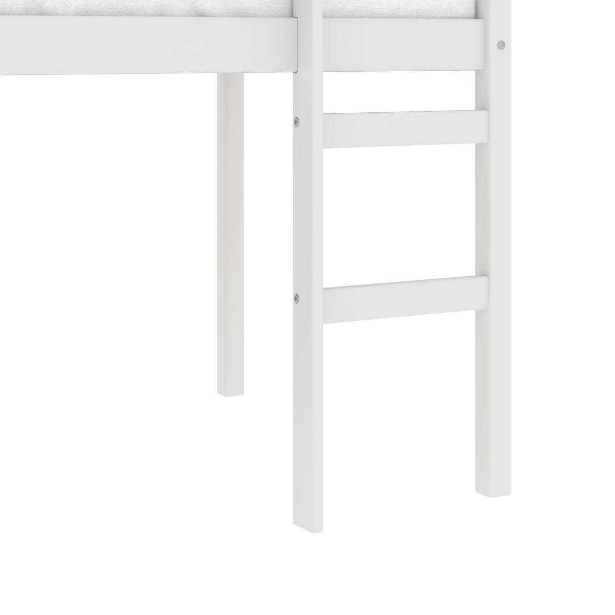 HH2Home Campbell Wood Twin Junior Loft Bunk Bed, White