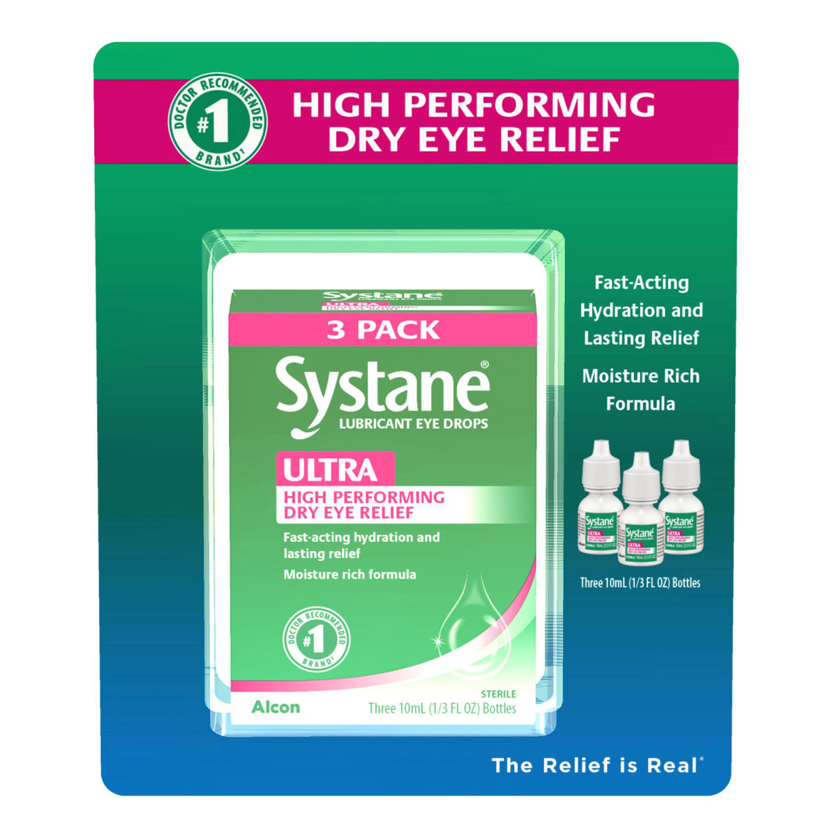 Systane ULTRA Lubricant Eye Drops, 30 ml.