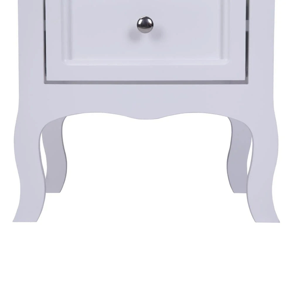 UBesGoo Set of 2 Nightstand, Side Table Night Table,White