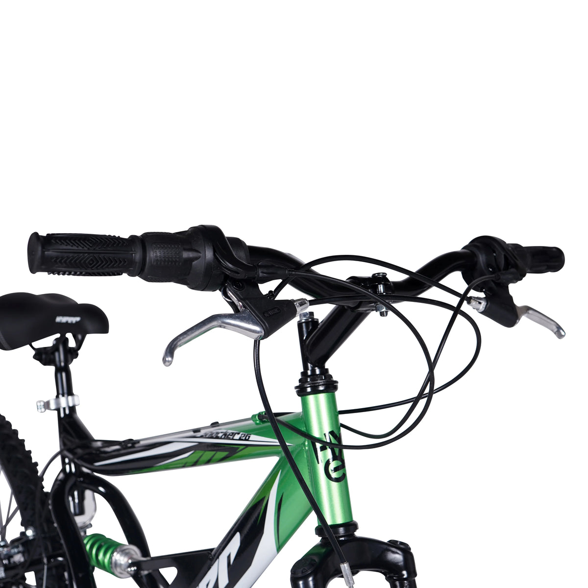 Hyper Bicycles Men's 26" Shocker Mountain Bike, Black/Green