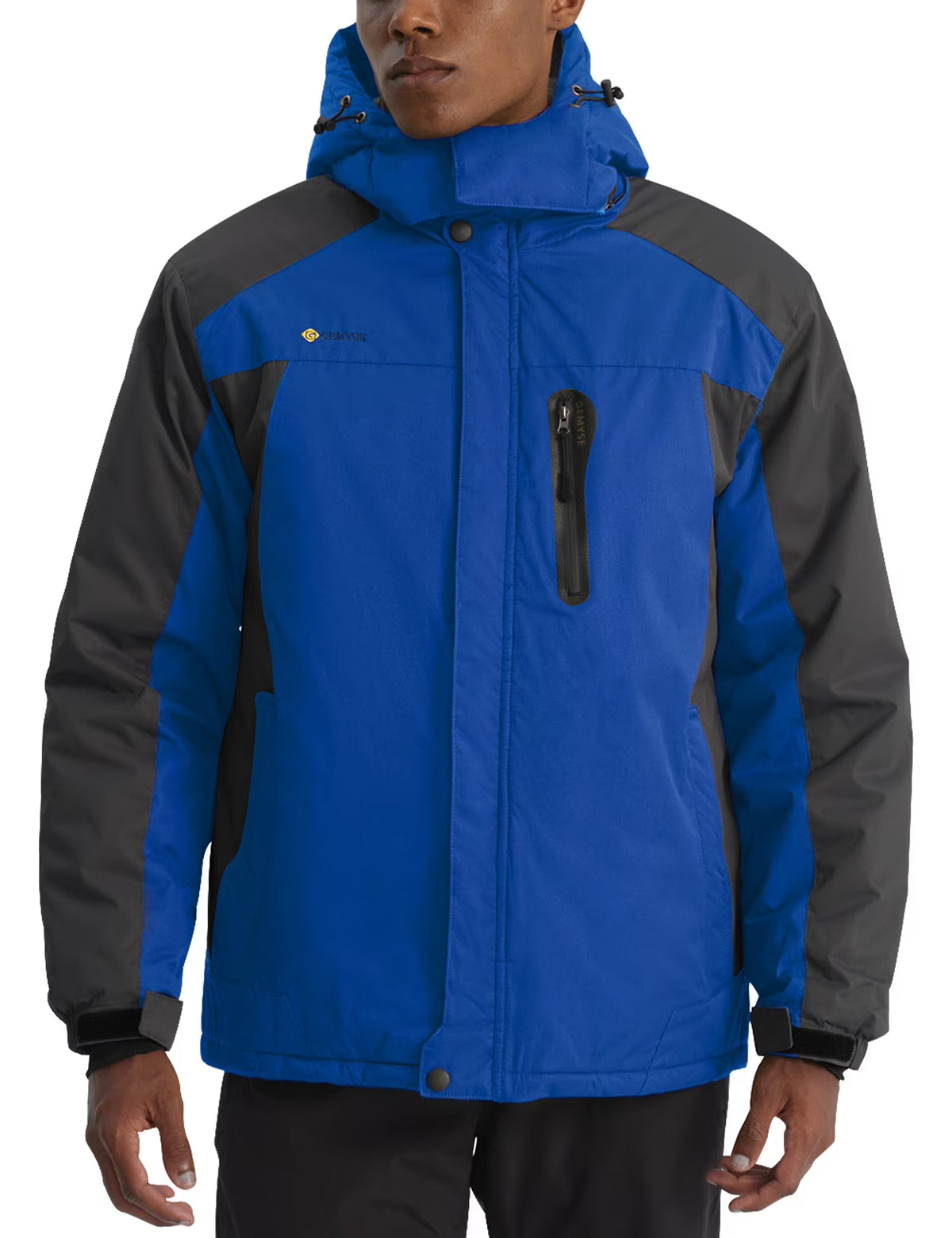 GEMYSE Mens Mountain Ski Snow Jacket Waterproof Windbreaker for Winter Rain(Graphite Grey, XL)