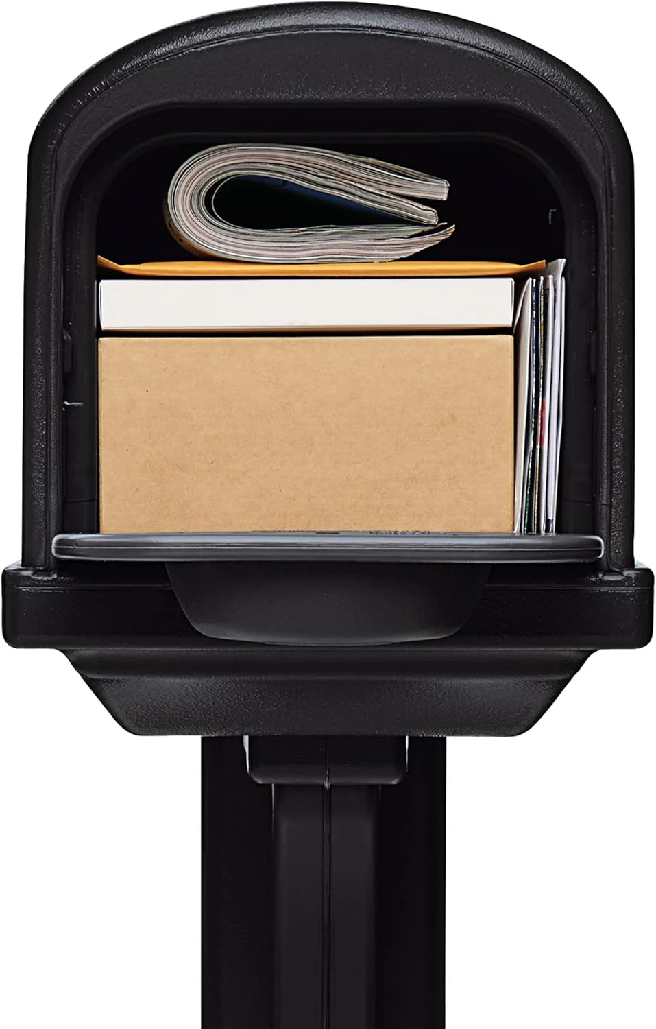 Architectural Mailboxes Classic Plastic Mailbox and Post Kit, GCL100MAM, Mocha