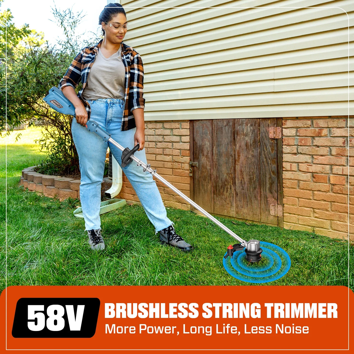 SENIX 20V 2-Tool Cordless Combo Kit, 10-Inch String Trimmer & Variable Speed Leaf Blower (One 4.0Ah Battery and Charger Included) S2K2B1-03